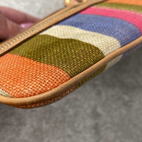 Coach Bonnie Legacy Stripe Zip Wristlet/Clutch EUC - Picture 7 of 10